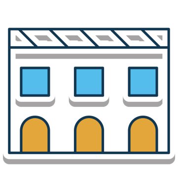 Çiftlik evi vektör simge tamamen düzenlenebilir 