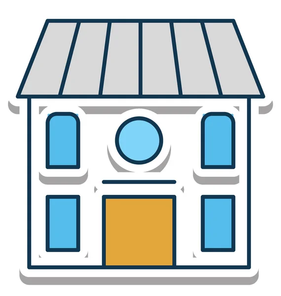 Cottage Vector Icono Totalmente Editable Totalmente Editable — Vector de stock