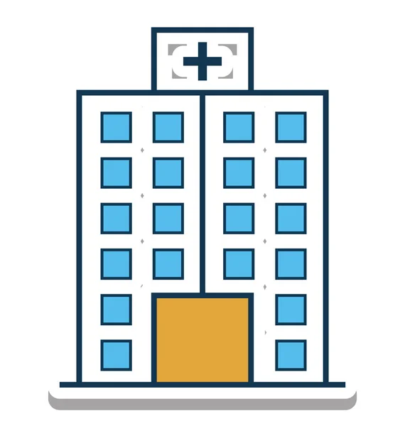 Ziekenhuis Vector Icon Volledig Bewerkbaar — Stockvector