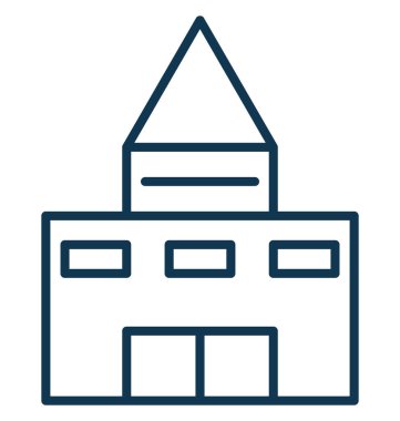 Shack veya Villa vektör simge tamamen düzenlenebilir