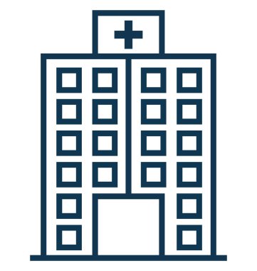 Hastane vektör simge tamamen düzenlenebilir