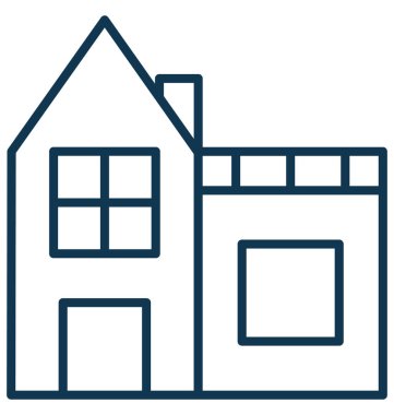 Shack veya Villa vektör simge tamamen düzenlenebilir