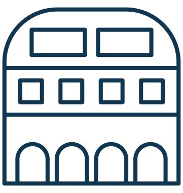 Müze binası vektör simge tamamen düzenlenebilir