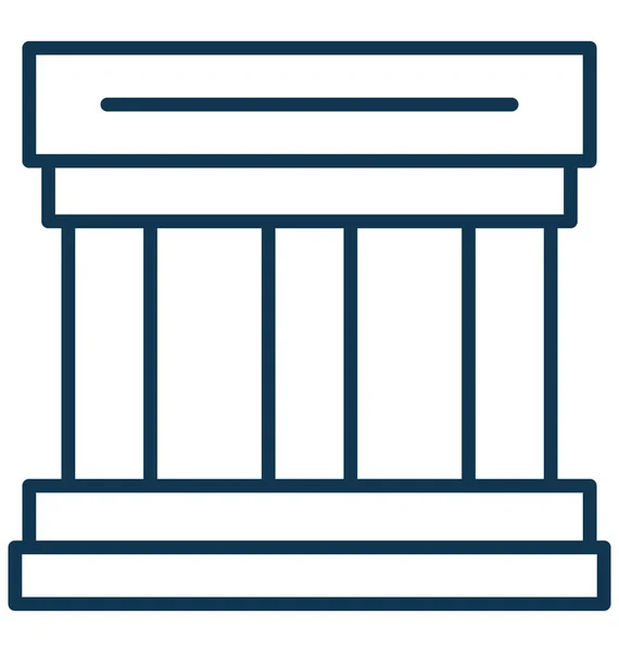Векторная Икона Здания Суда — стоковый вектор