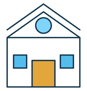 Ev vektör simge tamamen düzenlenebilir