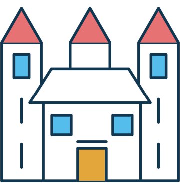 Çiftlik evi vektör simge tamamen düzenlenebilir