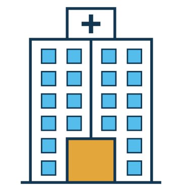 Hastane vektör simge tamamen düzenlenebilir