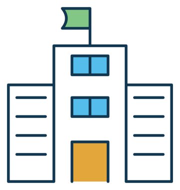 Shack veya Villa vektör simge tamamen düzenlenebilir