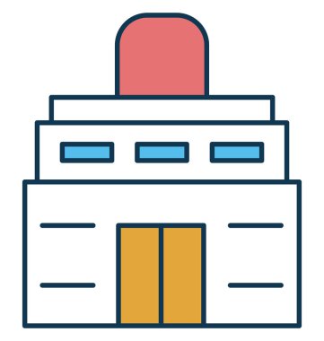 Mezar Binası vektör simge tamamen düzenlenebilir