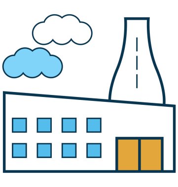 Sanayi vektör simge tamamen düzenlenebilir