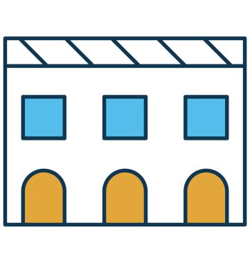 Çiftlik evi vektör simge tamamen düzenlenebilir