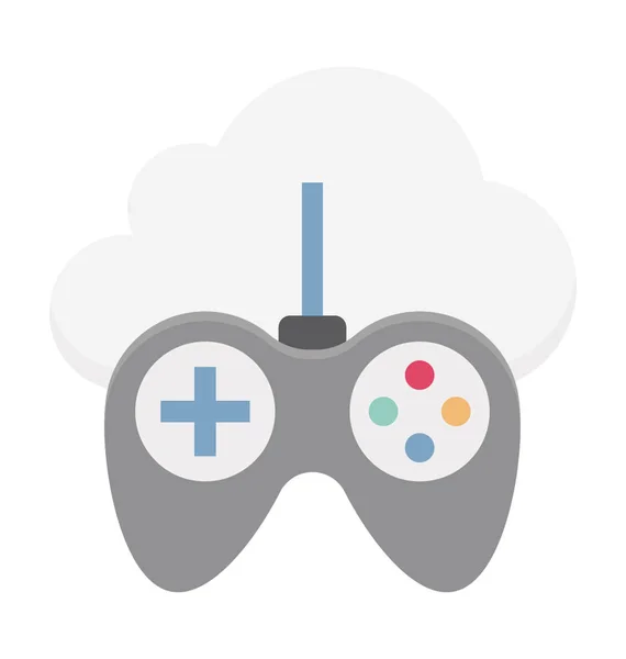 Estamos Ofreciendo Iconos Vectores Juegos Nube Que Relacionan Con Computación — Vector de stock