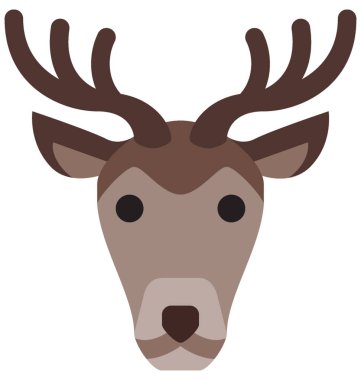 Ren geyiği vektör izole illüstrasyon simge renk