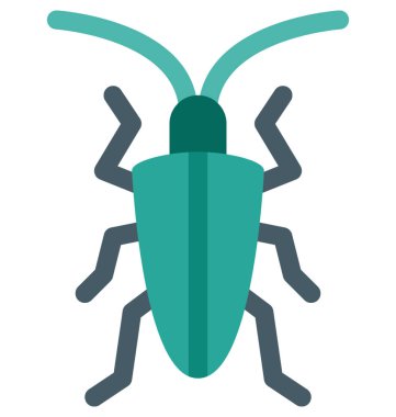 Hamam böceği renkli vektör izole illüstrasyon simge