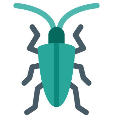 Hamam böceği renkli vektör izole illüstrasyon simge