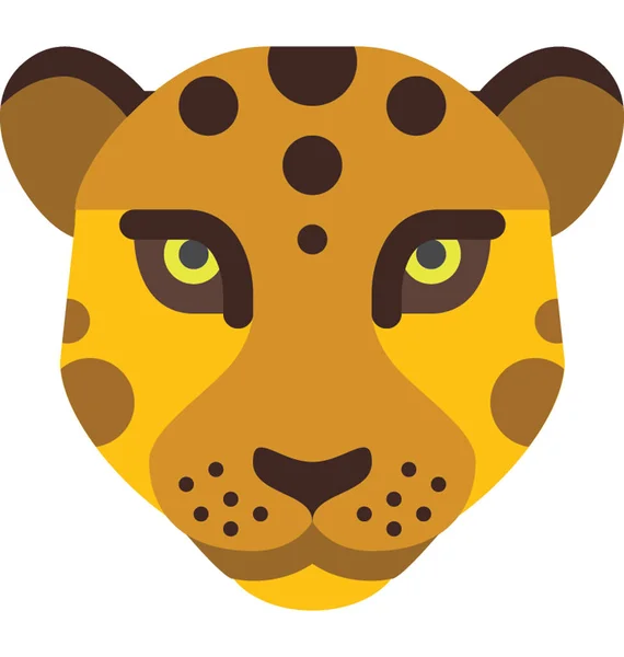 Tijger Kleur Vector Geïsoleerde Illustratie Icon — Stockvector