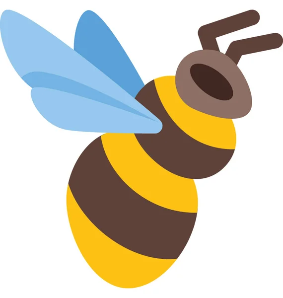 Abeja Miel Color Vector Icono Ilustración Aislado — Archivo Imágenes Vectoriales