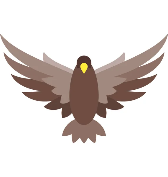 Icono Ilustración Aislada Vector Color Águila — Vector de stock