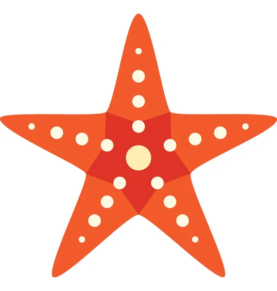 Зоряна Рибка Колір Векторна Ізольована Ілюстрація Ікона — стоковий вектор
