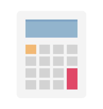 Hesap makinesi izole vektör simgesi