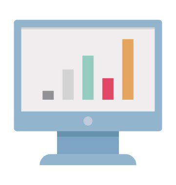 Mobil grafik izole vektör simgesi 