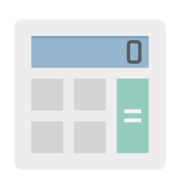 Hesap makinesi izole vektör simgesi