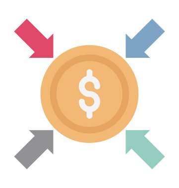 Doları Infographic izole vektör simgesi