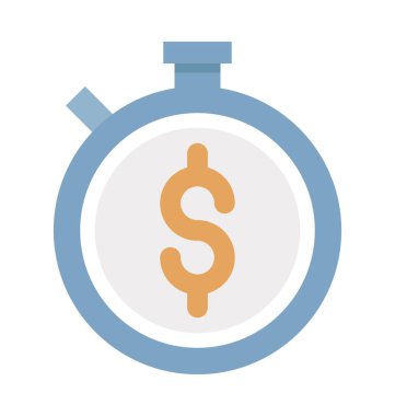 Doları Zamanlayıcı izole vektör simgesi