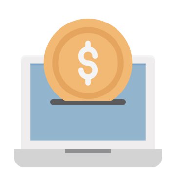 Online bankacılık izole vektör simgesi