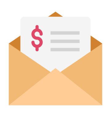 İş mektubu izole vektör simgesi