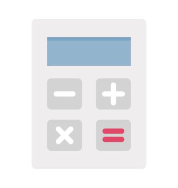 Hesap makinesi izole vektör simgesi