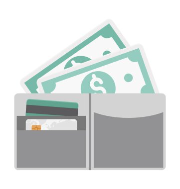 M-cüzdan izole vektör simgesi