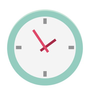 Saat izole vektör simgesi