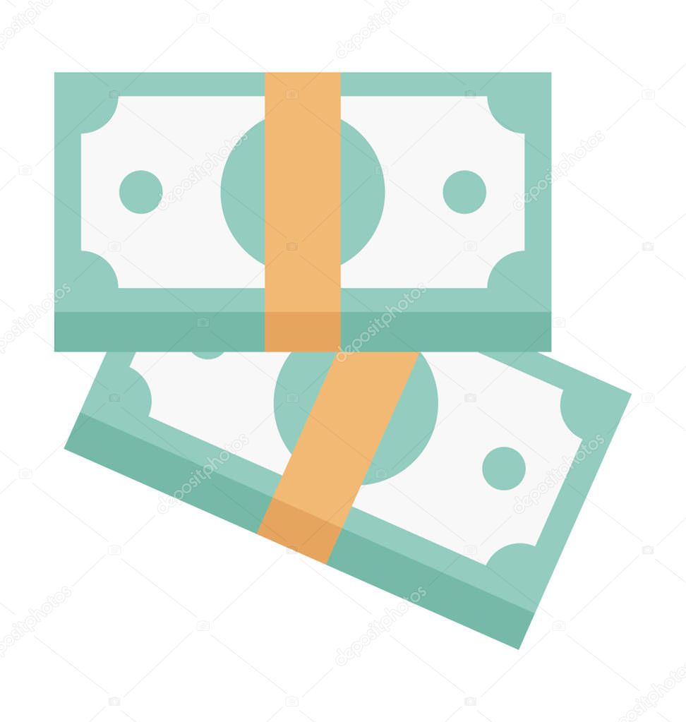Paper Money Isolated Vector Icon
