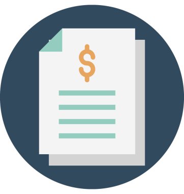 Banka ekstresi izole vektör simgesi