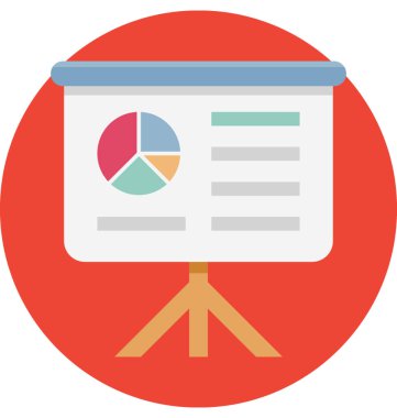 Grafik sunum izole vektör simgesi