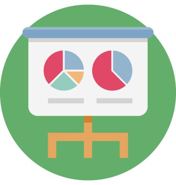 Grafik sunum izole vektör simgesi