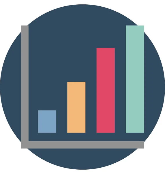 Icona Vettoriale Isolata Del Grafico Aziendale — Vettoriale Stock