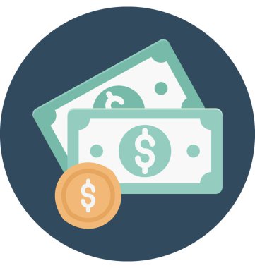 Para birimi izole vektör simgesi