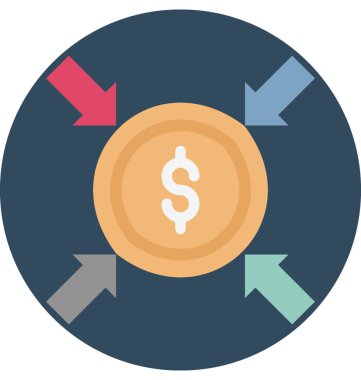 Doları Infographic izole vektör simgesi