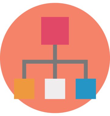 Hiyerarşi izole vektör simgesi