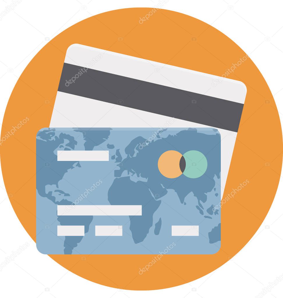 Credit Card Isolated Vector Icon