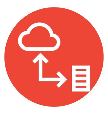 Bağlı sunucu beyaz çizgi vektör izole simgesi