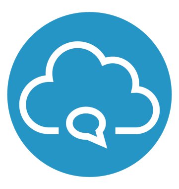 Bulut bildirim beyaz çizgi vektör izole simgesi