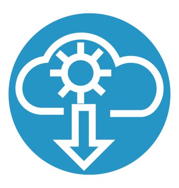 İndirme ayarları satırı vektör izole simgesi beyaz