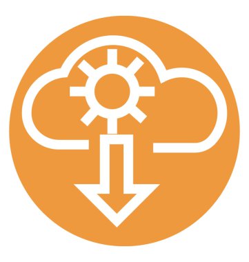 İndirme ayarları satırı vektör izole simgesi beyaz