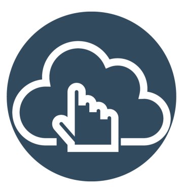 Bulut beyaz çizgi vektör izole simgesini tıklatın