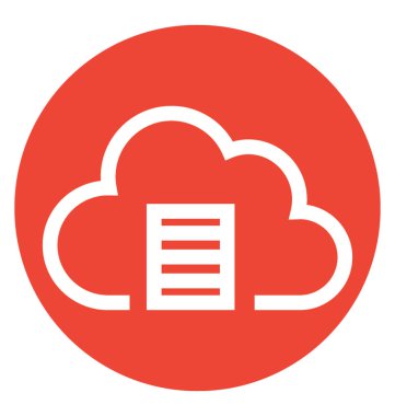 Bulut veri beyaz çizgi vektör izole simgesi