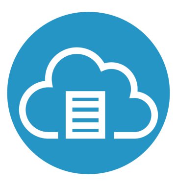 Bulut veri beyaz çizgi vektör izole simgesi