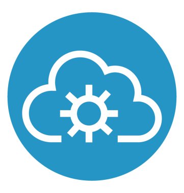 Bulut ayarları beyaz çizgi vektör izole simgesi